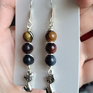 Mixed Tigers Eye Earrings